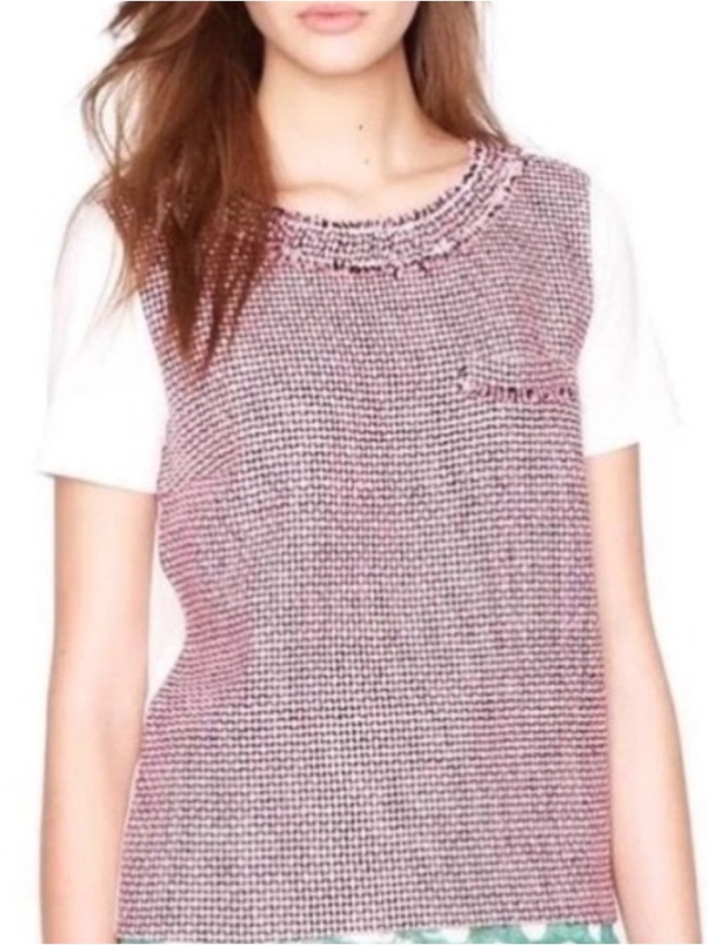 J. Crew Silk Blend Tweed Top XS